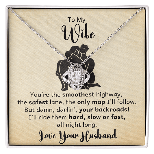 To My Wife - You Are The Smoothest - Love Knot Necklace - Avioria